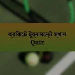 ক্রিকেট টুর্নামেন্ট স্থান Quiz