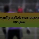প্রসিদ্ধ ক্রিকেট খেলোয়াড়দের নাম Quiz